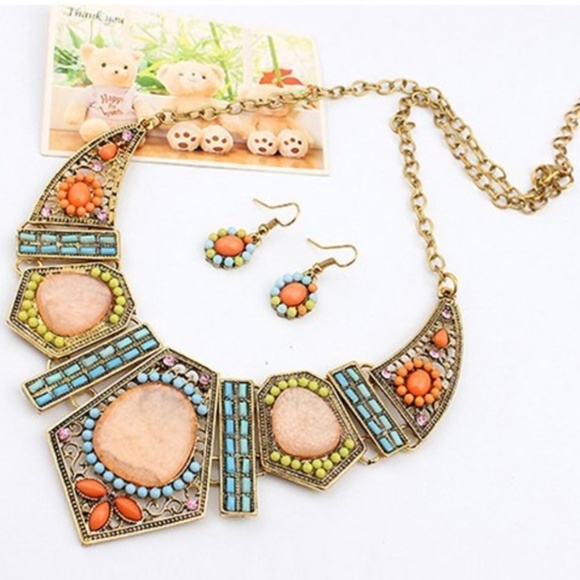 C.C. Boutique Jewelry - 1 LEFT! 3-Piece Boho Necklace Earrings Gift Set